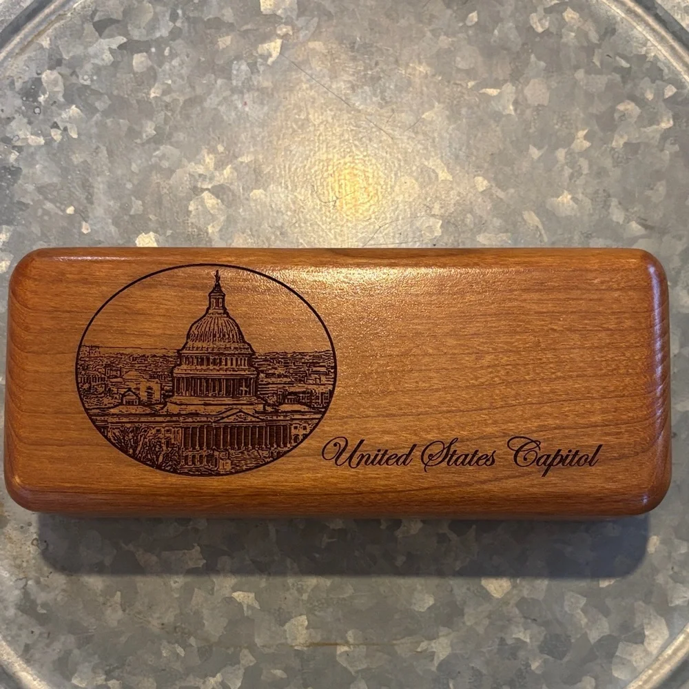United States Capitol Wooden Desk Organizer